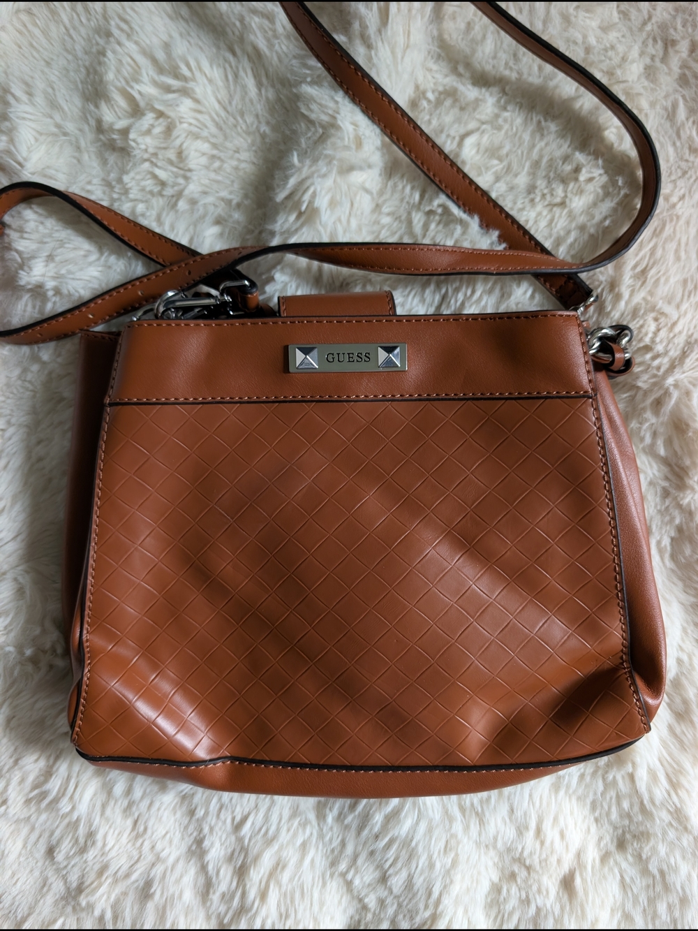 GUESS Women's Tan Crossbody Bag